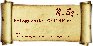 Malagurszki Szilárd névjegykártya